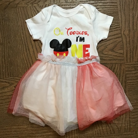 Gerber Other - 🍒DISNEY Baby Girls 1st Birthday Outfit Matching Skirt Set
